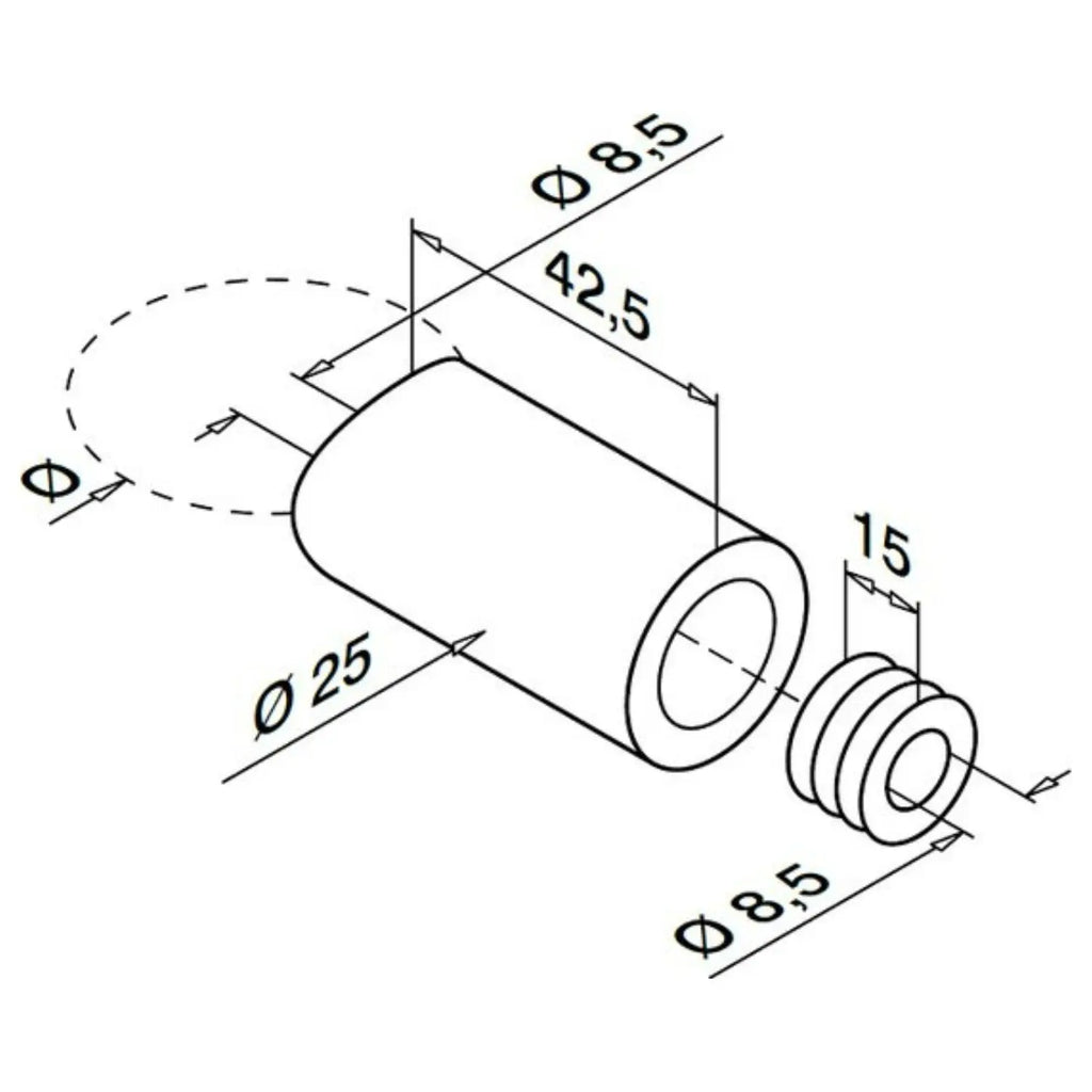 Ferano Rond Gebogen Wit